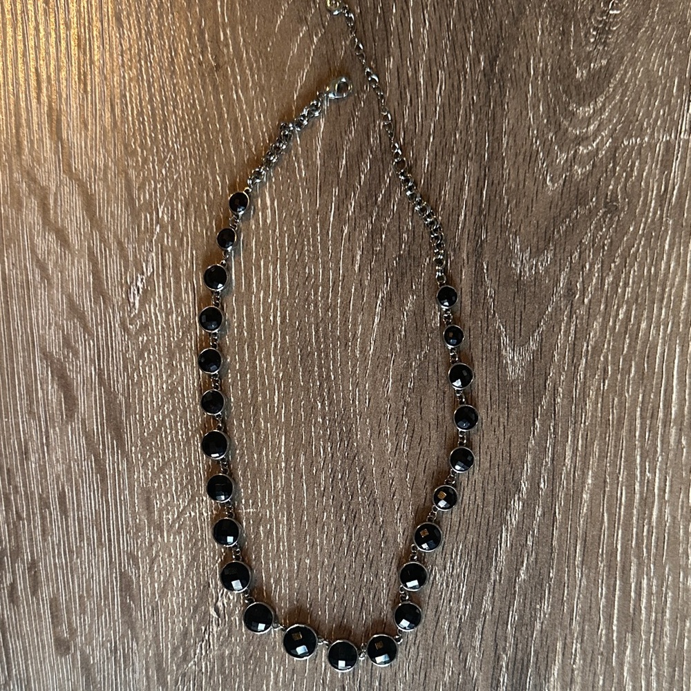 Elegant Black Beaded Necklace
